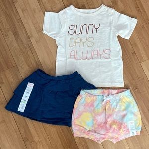 Toddler girl Play Clothes (18M) —1 top, 2 bottoms